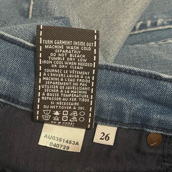 7 For All Mankind The Slim Cigarette Jeans Sz 26 - Picture 12 of 13